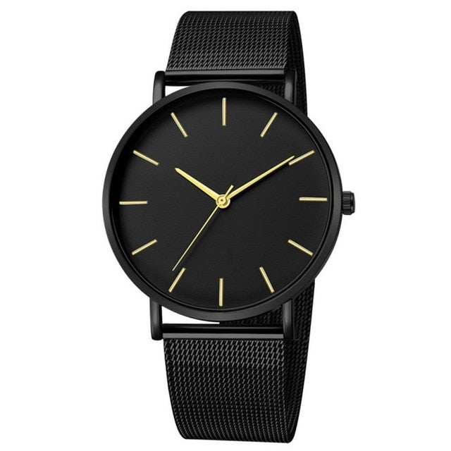 Simplicity Modern Quartz Watch Women Mesh Stainless Steel Bracelet